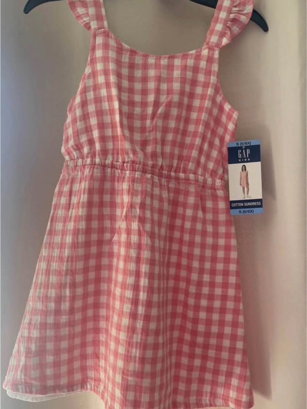 GAP Pink and White Gingham Sundress